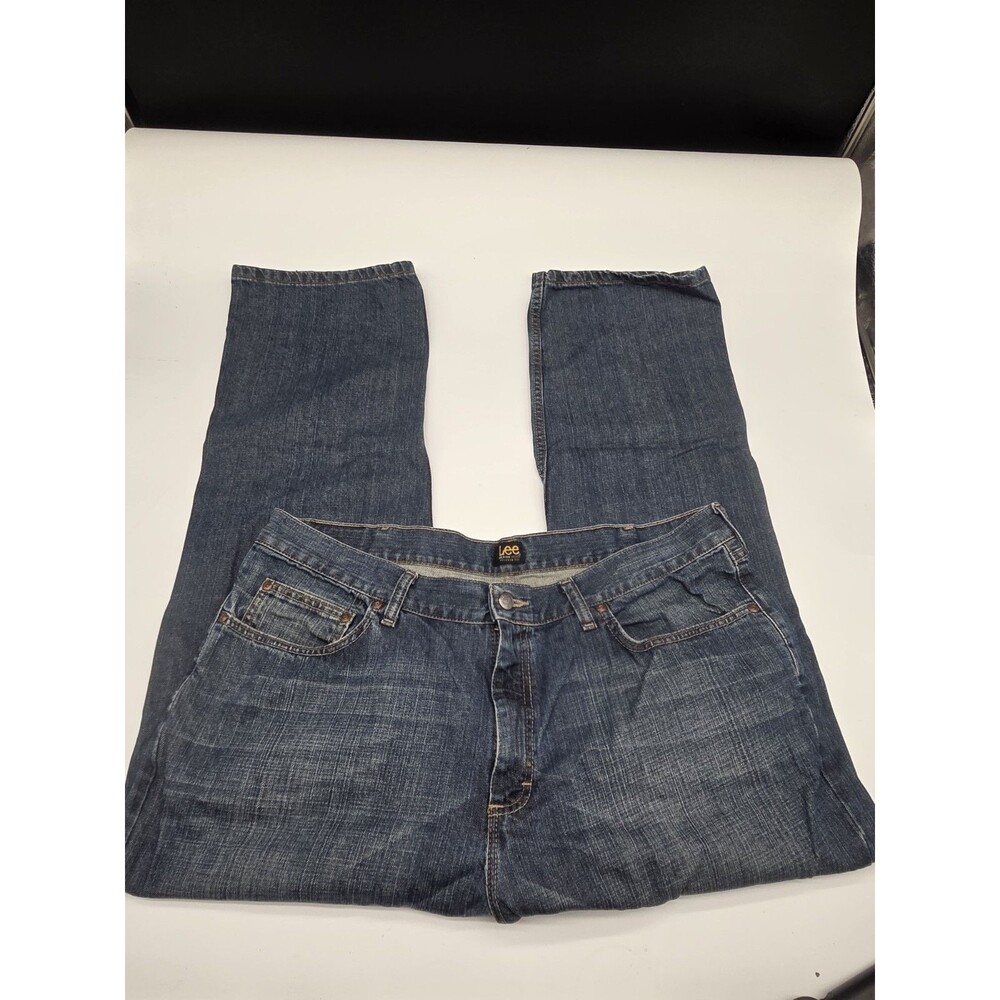 Lee Relaxed Fit Dark Wash Jeans Size 40 X 29 Mens Jean Pants